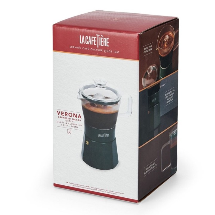 La Cafetière Verona 6-Cup Espresso Pot Green