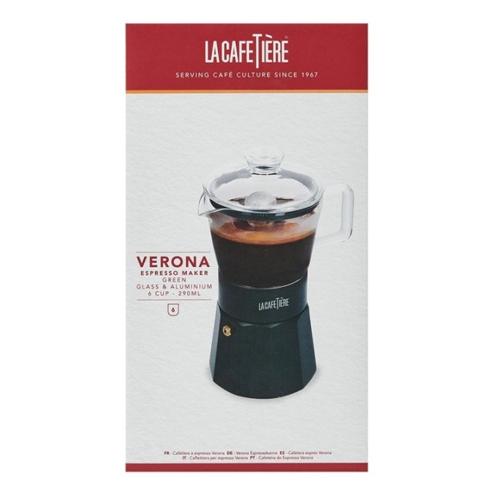La Cafetière Verona 6-Cup Espresso Pot Green