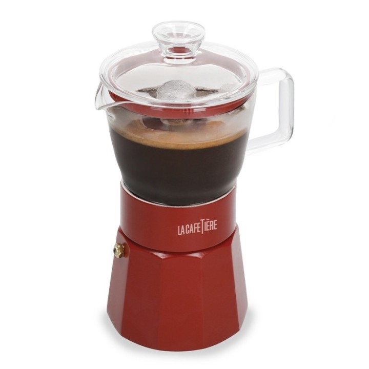 La Cafetière Verona 6-Cup Espresso Pot Red