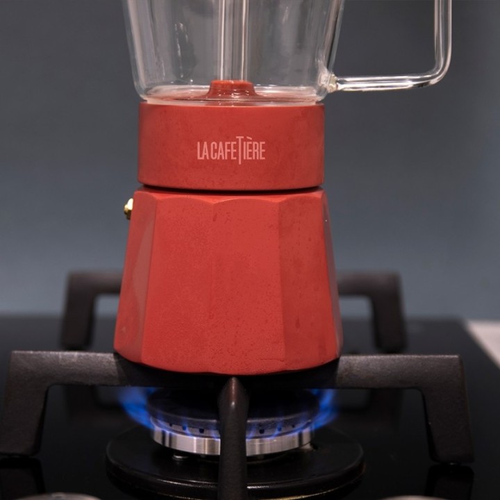 La Cafetière Verona 6-Cup Espresso Pot Red