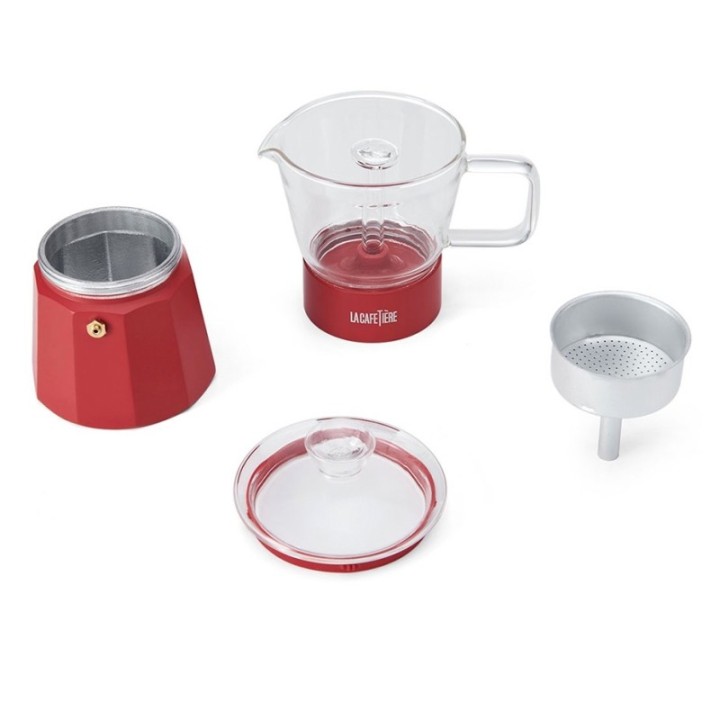 La Cafetière Verona 6-Cup Espresso Pot Red