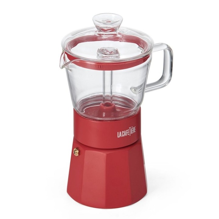La Cafetière Verona 6-Cup Espresso Pot Red