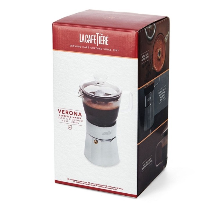 La Cafetière Verona 6-Cup Espresso Pot Steel