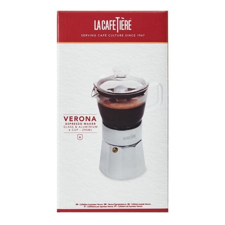 La Cafetière Verona 6-Cup Espresso Pot Steel