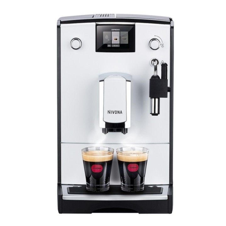 Nivona NICR 560 White Espresso Machine Incl. 8x400g Rigtig Kaffe Organic