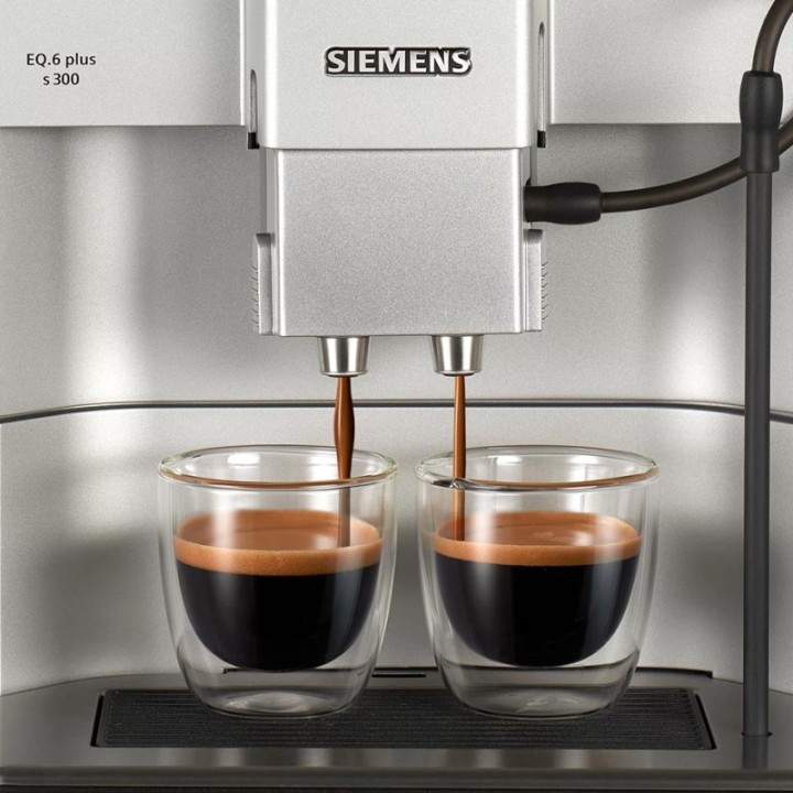 Siemens TE653M11RW EQ6 s300 Espresso Machine Incl. 6x400g Rigtig Kaffe Organic