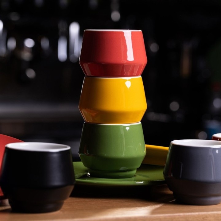 Club House Maniko Espresso with saucer Red 7 cl 1 pc