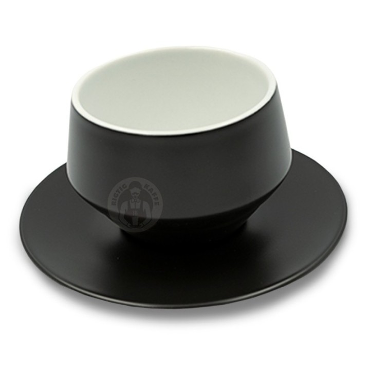 Club House Maniko Latte with saucer Matte Black 30 cl 4 pcs