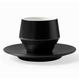 Club House Maniko Latte with saucer Matte Black 30 cl 4 pcs