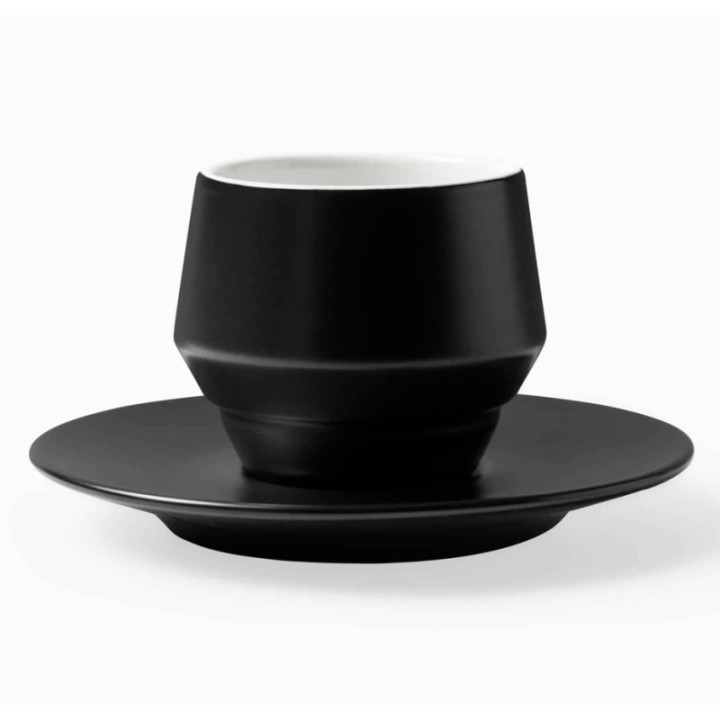 Club House Maniko Latte with saucer Matte Black 30 cl 4 pcs