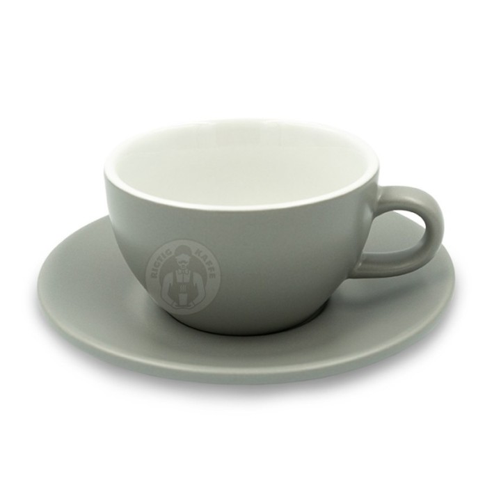 Club House Tulipano Cappuccino with saucer Matte Gray 26 cl 1 pc
