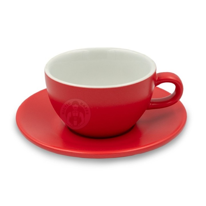 Club House Tulipano Cappuccino with saucer matte red 26 cl 1 pc