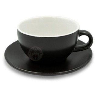 Club House Tulipano Latte with saucer Matte Black 30 cl 1 pc