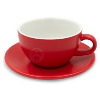 Club House Tulipano Latte with saucer Matte Red 30 cl 1 pc