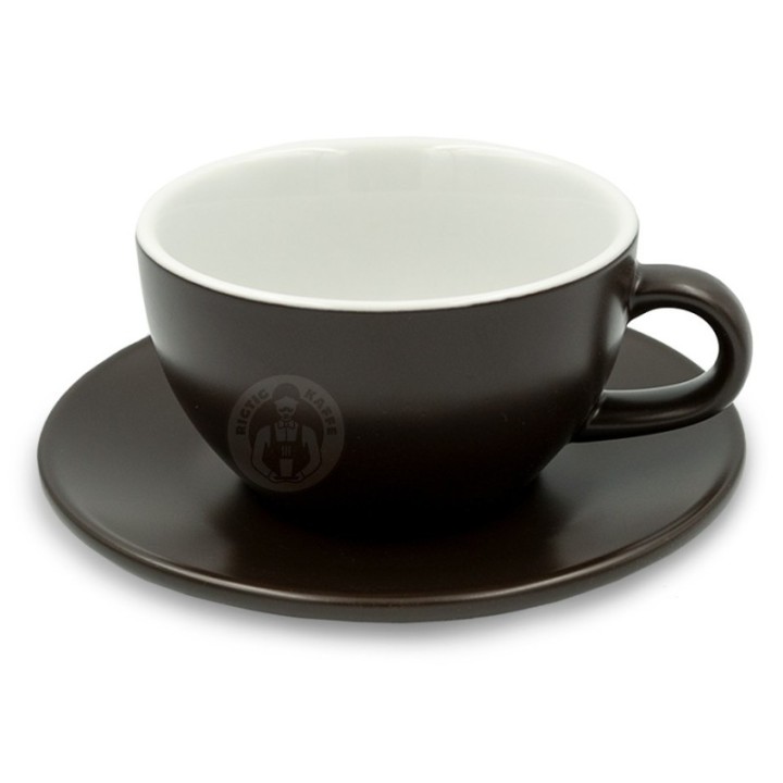 Club House Tulipano Latte with saucer Matte Brown 30 cl 1 pc