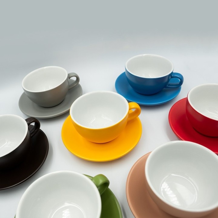 Club House Tulipano Latte with saucer, matte beige, 30 cl, 1 pc