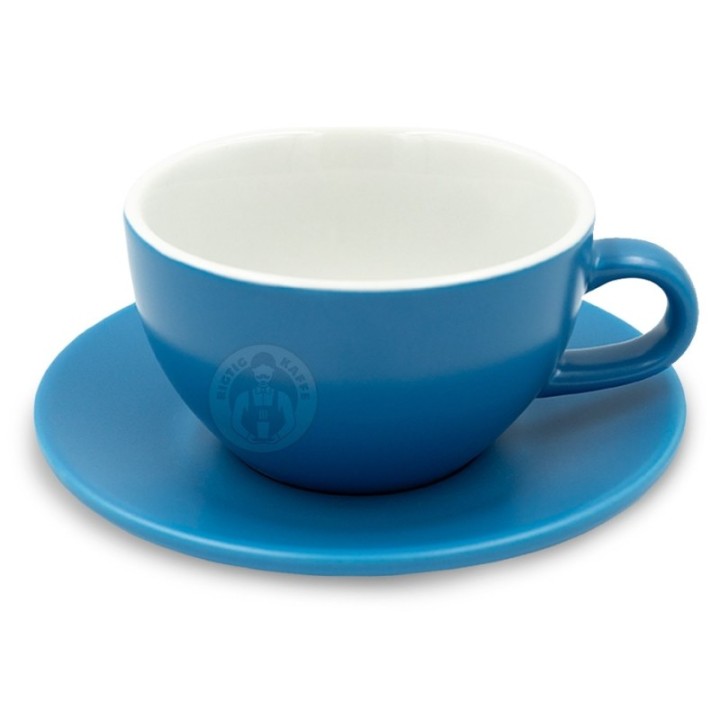 Club House Tulipano Latte with saucer Matte Blue 30 cl 1 pc