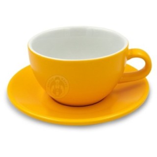 Club House Tulipano Latte with saucer Matte Yellow 30 cl 1 pc