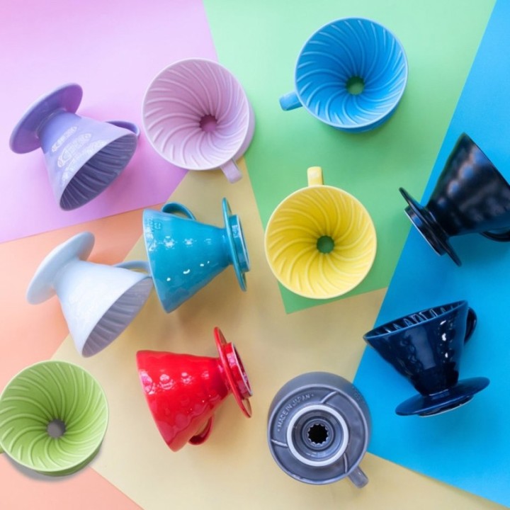 Hario V60-02 Keramik Dripper Gul 2 Kop.