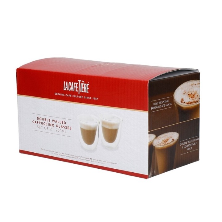 La Cafetière Dobbeltvægget Cappuccino 20 cl 3 x 2 Stk