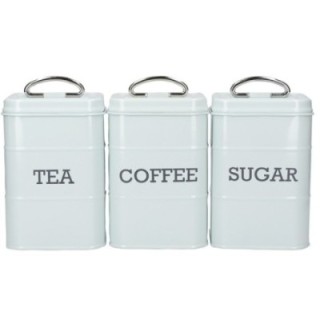 Living Nostalgia Vintage Beholdere Blå 3 Stk