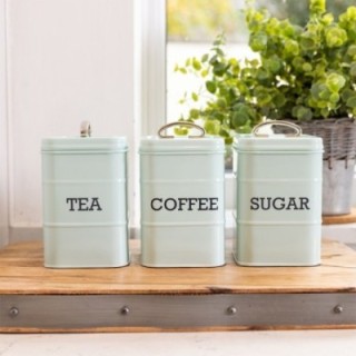 Living Nostalgia Vintage Beholdere Blå 3 Stk