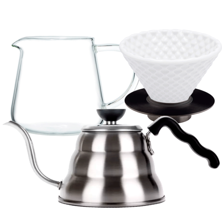 Loveramics Filterbryg Sæt Inkl. Strong Dripper 2 Kop, Stand, Glaskande & V60 Kedel