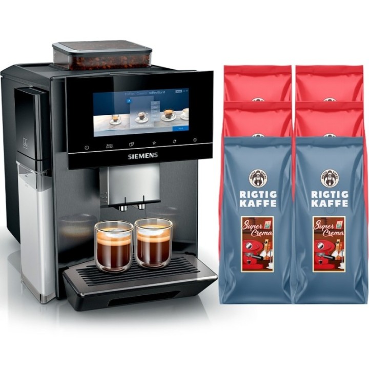 Siemens TQ905RZ5 EQ900 Plus Espressomaskine Inkl. 6kg Rigtig Kaffe