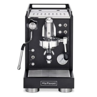 La Pavoni Mini Cellini Sort LPSMCB01EU Inkl. Eureka Mignon Turbo Espressokværn, Baristaudstyr & Kopper