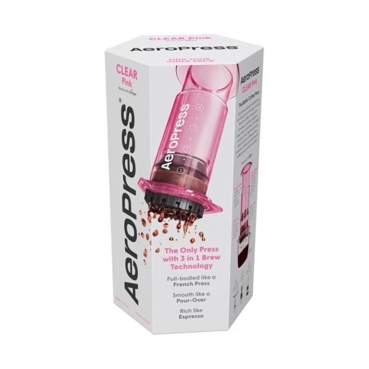 AeroPress Clear Pink Rejsebrygger