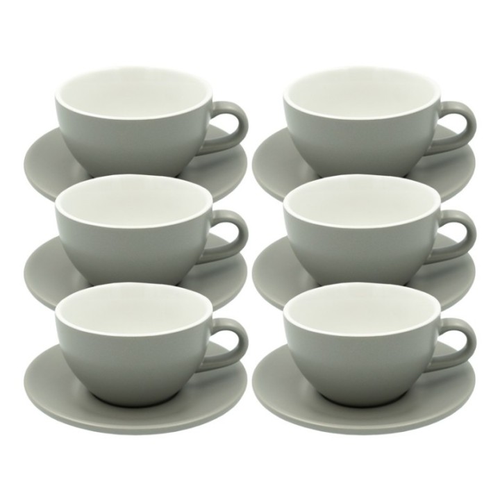 Club House Tulipano Latte m. Underkop Mat Grå 30 cl 6 Stk