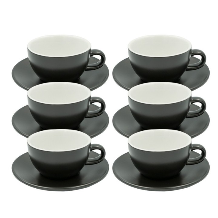 Club House Tulipano Cappuccino m. Underkop Mat Sort 26 cl 6 Stk