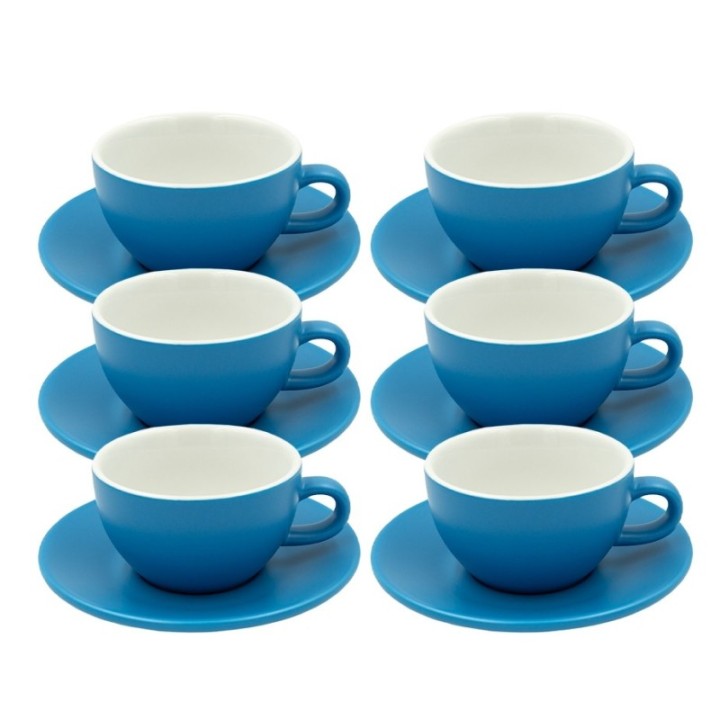 Club House Tulipano Cappuccino m. Underkop Mat Blå 26 cl 6 Stk