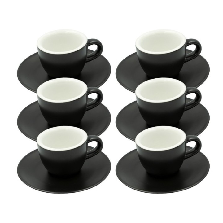 Club House Tulipano Espresso m. Underkop Mat Sort 7 cl 6 Stk