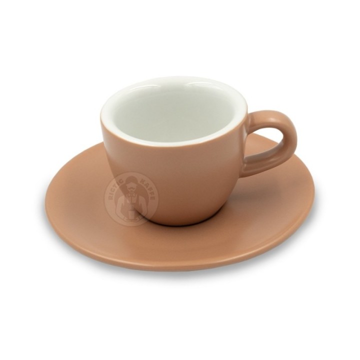 Club House Tulipano Espresso m. Underkop Mat Beige 7 cl 6 Stk