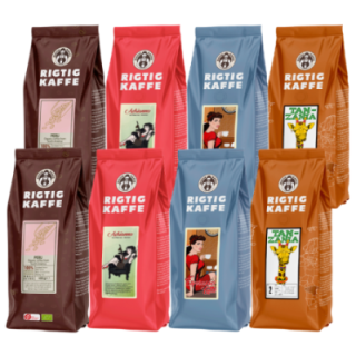 Rigtig Kaffe Mixpakke 3,6kg Hele kaffebønner