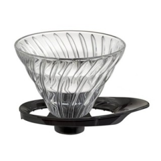 Hario V60-02 Glas Dripper Sort 2 Kop.