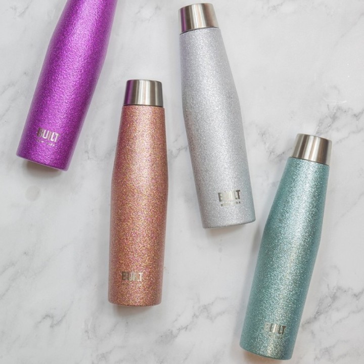 BUILT Apex Termoflaske 0,54 L Blå Glitter