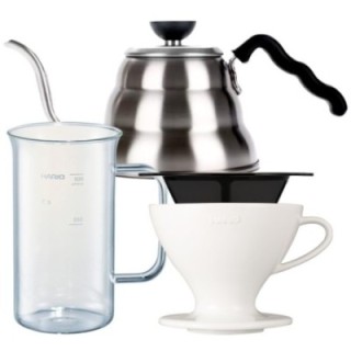 Hario Filterbryg Sæt Inkl. Gooseneck Kedel, Dripper 2 Kop & Server