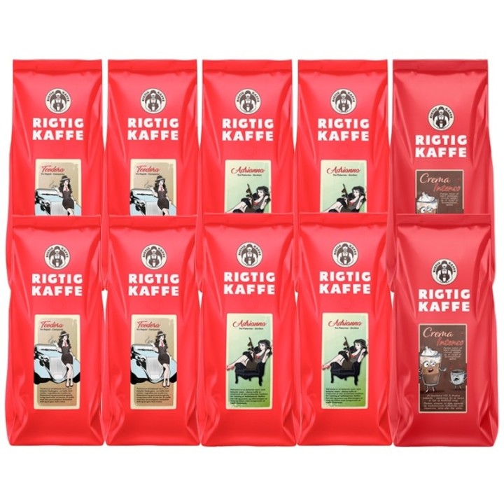 Rigtig Kaffe Mixpakke 6 kg Hele kaffebønner