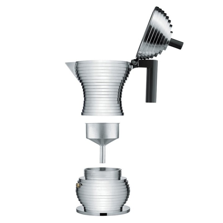 Alessi & Coffee Set Inkl. Pulcina Induktion Espressokande & 2 Mokkakopper