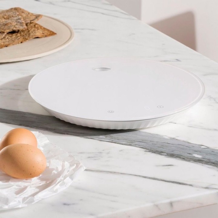 Alessi Plissé Kaffevægt/Køkkenvægt Hvid