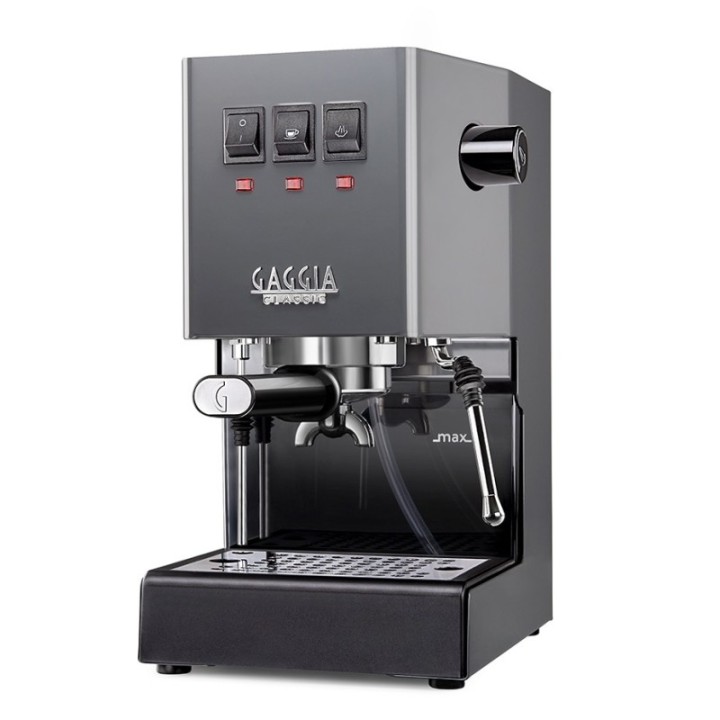 Gaggia Classic E24 Grey Espresso Machine incl. Eureka Mignon Zero 55s Black Grinder & Barista Accessories