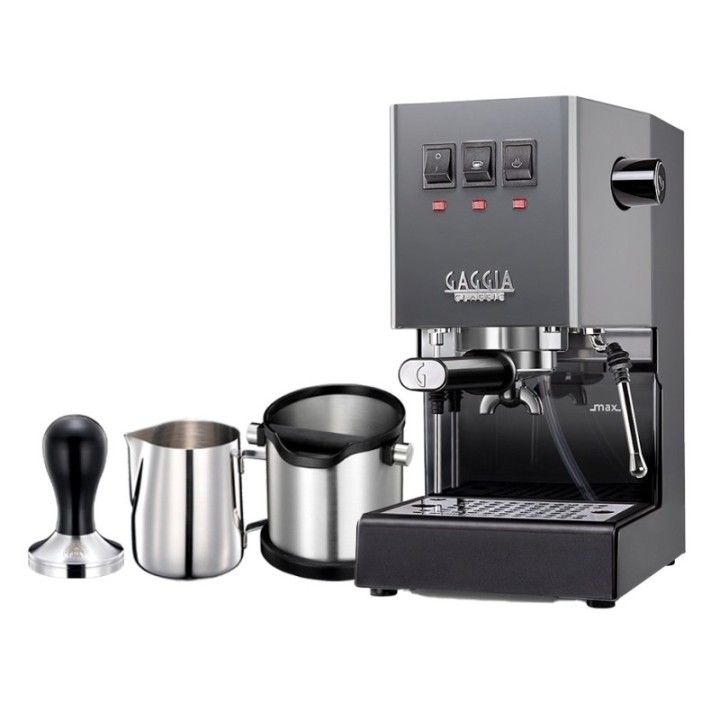 Gaggia Classic E24 Grå Espressomaskine Inkl. Baristaudstyr