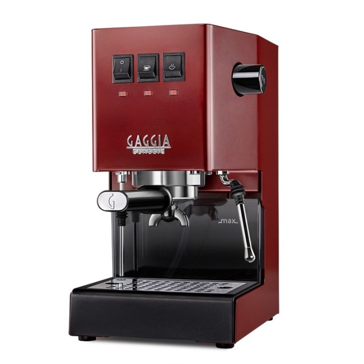 Gaggia Classic E24 Red Espresso Machine incl. Eureka Mignon Zero 55s Black Grinder & Barista Accessories