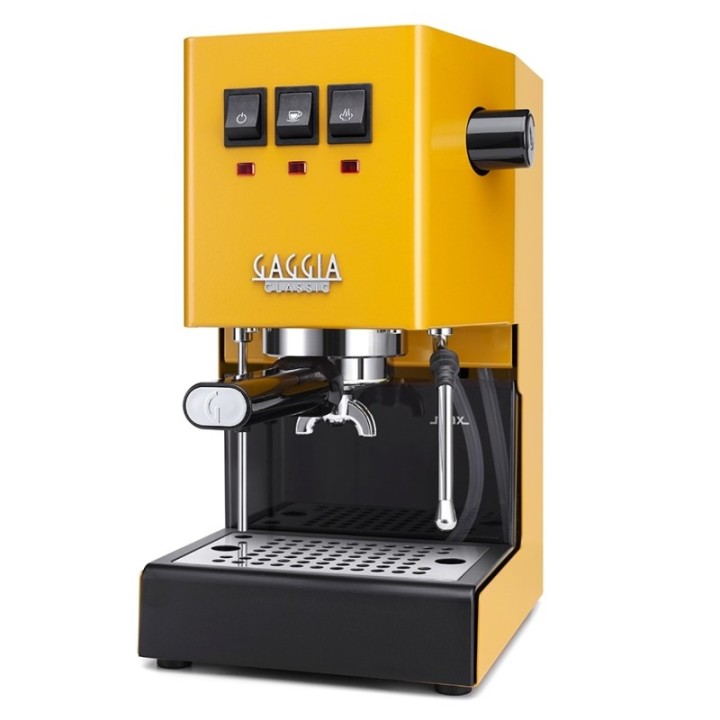 Gaggia Classic E24 Sunshine Yellow Espresso Machine incl. Eureka Mignon Zero 55s Black Grinder & Barista Accessories