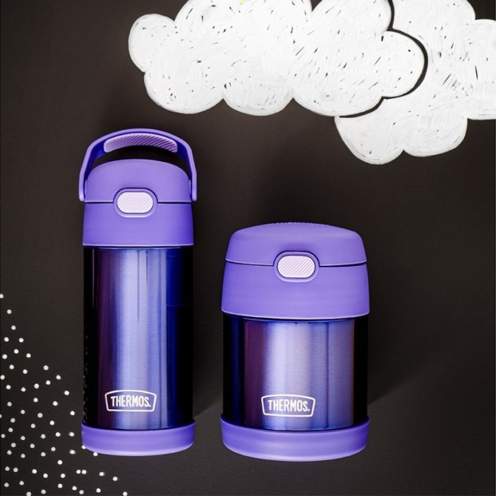 Thermos  Funtainer Drikkeflaske m. Sugerør 355 ml Violet
