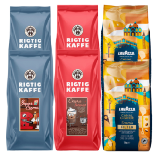 Rigtig Kaffe & Lavazza Mixpakke 6kg Hele kaffebønner