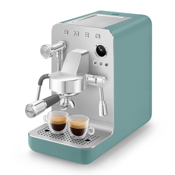 Smeg EMC02EGMEU Minipro Semiautomatisk Espressomaskine Emerald Green