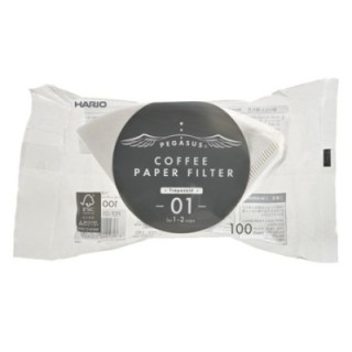 Hario Pegasus Papir Filtre 01 Hvid 100 Stk